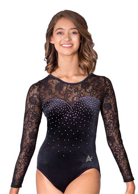 black leotard womens long sleeve